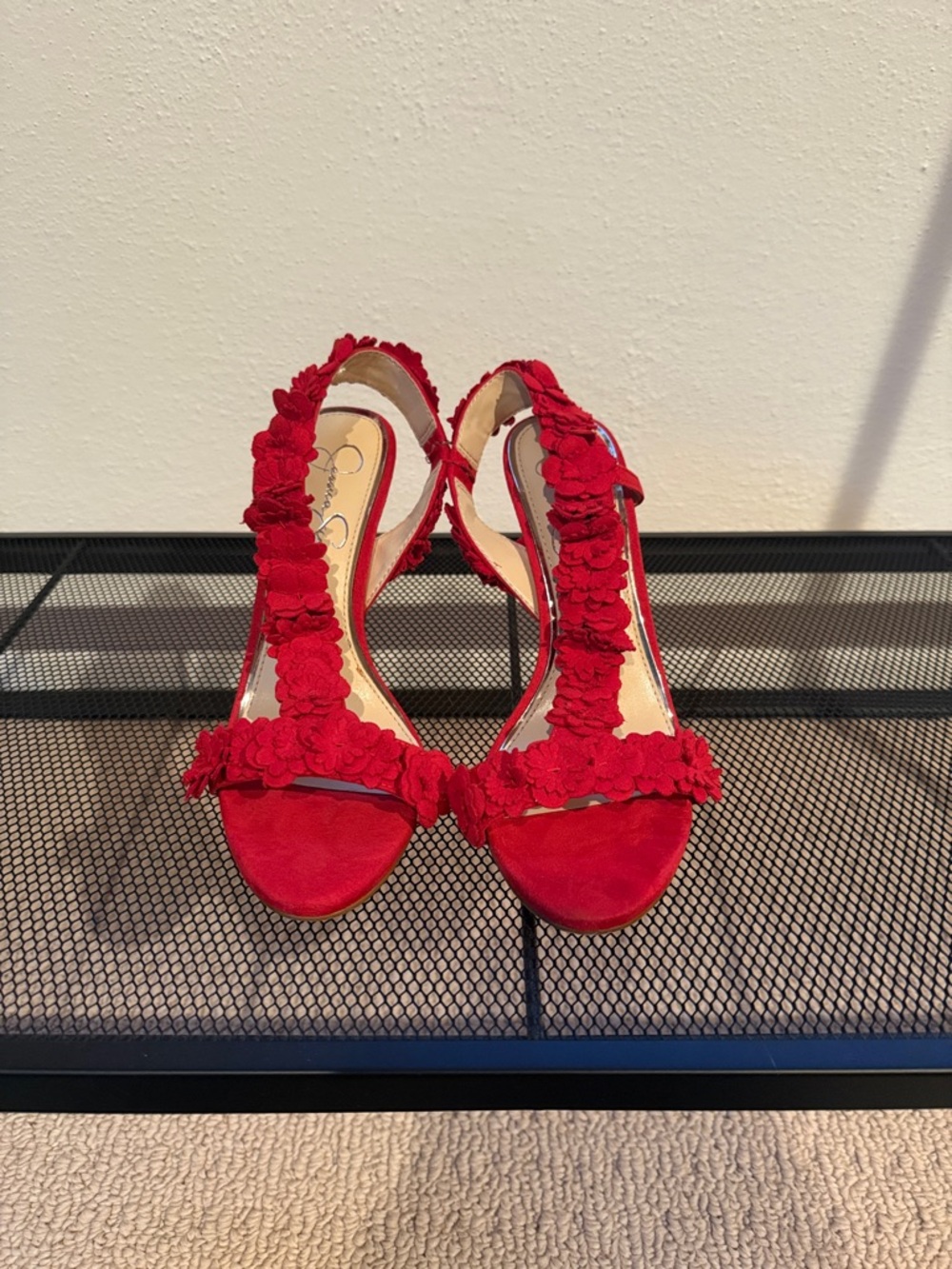 Jessica Simpson Rose Jessin Red Muse Open Toe Heels